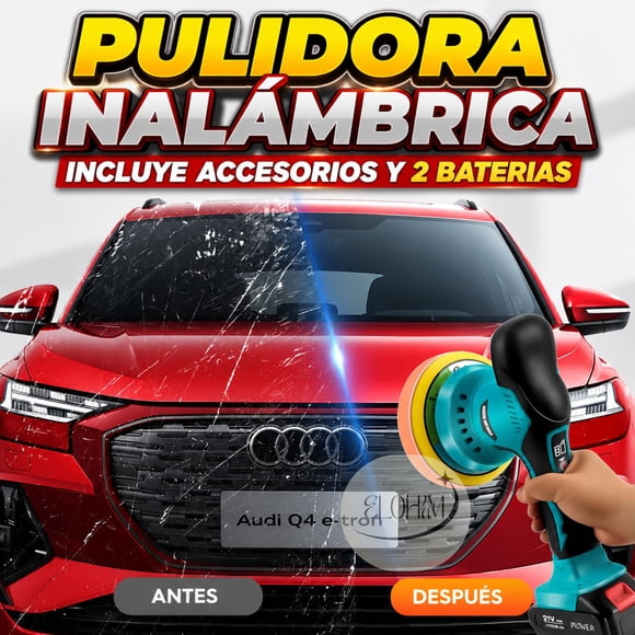 Pulidora Inalámbrica con 2 Baterías y Kit de Accesorios – Brillo Profesional Sin Cables