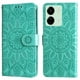 thumbnail image 5 of Funda tipo cartera FOXDOCK para Xiaomi Redmi 13C 4G , diseño girasol en relieve, cuero PU, cierre magnético, soporte y tarjetero, 5 of 5