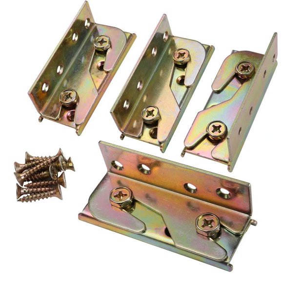 Soportes para barandillas de cama KASUNEN, resistentes, sin embutir, juego de 4