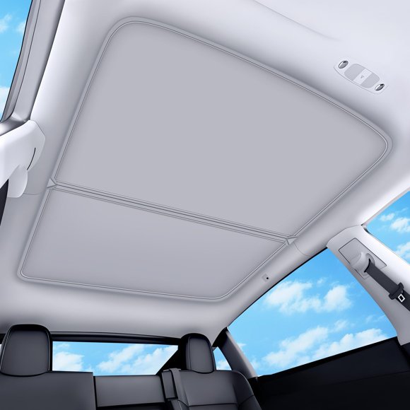 Parasol QINQINTU para Tesla Model Y 2020-2024 Beige