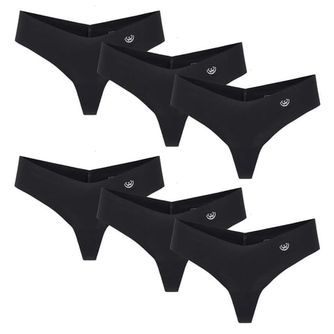 Giovacchino - Pack De 6 Calzones Colaless Microfibra Corte Laser Mujer