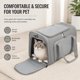 thumbnail image 2 of Transportín para mascotas DALASITING Mediano gris 43x28x28 cm para gatos y perros, 2 of 8