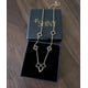 thumbnail image 2 of Delicado collar gargantilla de trébol de cuatro hojas para mujer, de acero inoxidable chapado en oro de 18 quilates, cadena colgante de trébol de cuatro hojas de la suerte negra, regalo de joyería par, 2 of 6