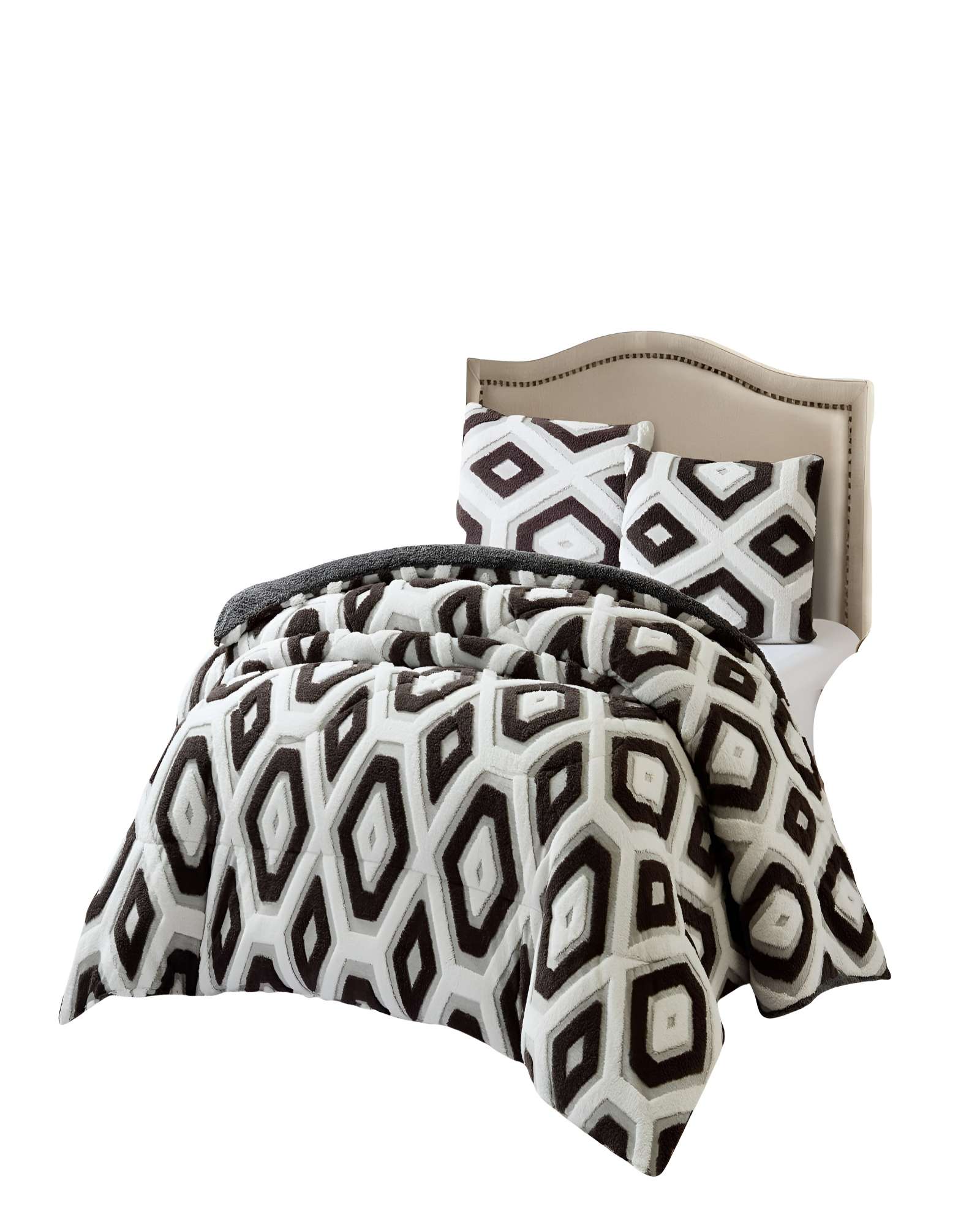 Genérico - Cobertor Con Chiporro De Jacquerd Cutting King 250X270Cm Blanco B14