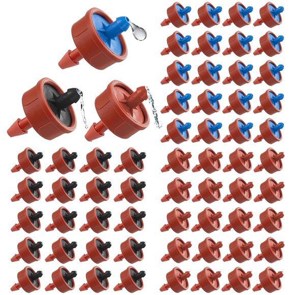 Goteros FUNCSDIK, 60 piezas, con compensación de presión, 0.5, 1 y 2 GPH