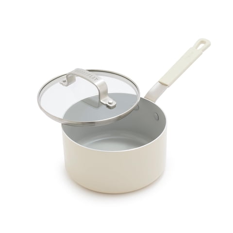 Cazo Greenpan X Bobby Flay 1.6L Con Tapa De Vidrio Cerámica De Diamante