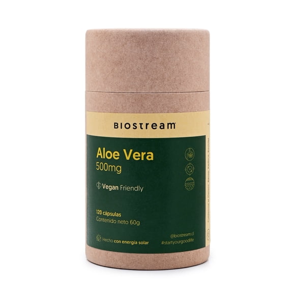 Aloe Vera 500mg - 120 Cápsulas | Biostream