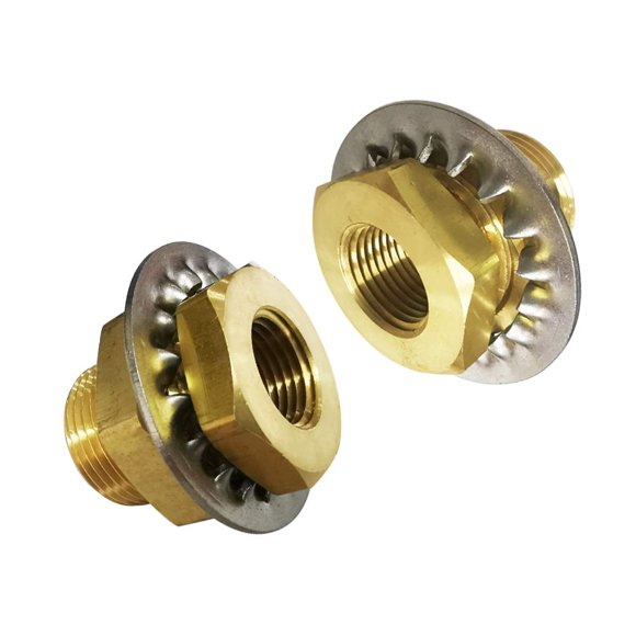 Acoplamiento de mamparo de latón Legines 3/8 NPT hembra
