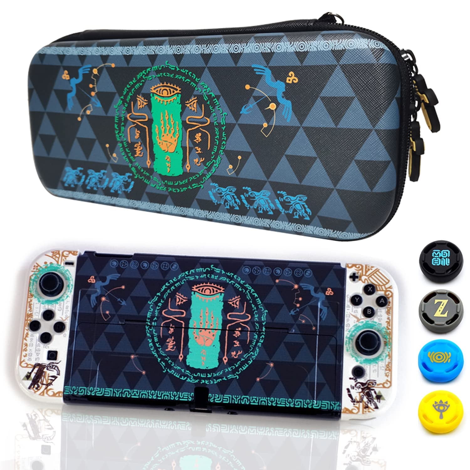 Estuche Rígido Aaronmei Compatible Con Nintendo Switch Oled Azul