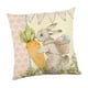 thumbnail image 1 of Fundas De Almohada De 18.0 X 18.0 In Con Cremallera, Cojines Para Sofá, Decoración De Silla, Conejito, 1 of 5