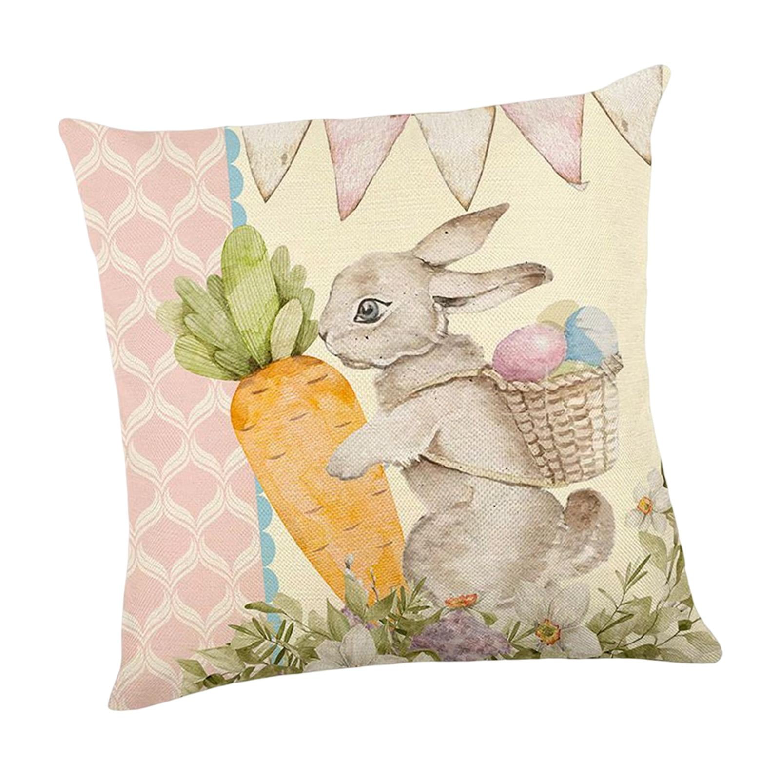 Bothyi - Fundas De Almohada De 18.0 X 18.0 In Con Cremallera, Cojines Para Sofá, Decoración De Silla, Conejito