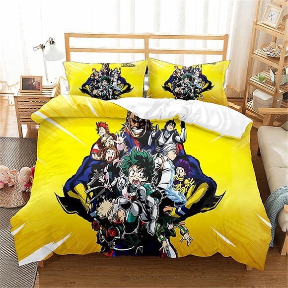 Nuevo Juego De Ropa De Cama De My Hero Academia Tamaño Individual Matrimonial Queen Y King Size Microfibra Suave Anime 1 Funda Nórdica Y 2 Fundas De Almohada Regalo Para Fans