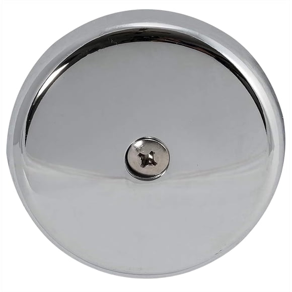 Placa frontal para rebosadero de bañera EZ-FLO cromada de 8 cm