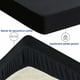 thumbnail image 2 of Protector de colchón impermeable de 120 x 200 cm, funda transpirable premium, antiruido, sábana bajera impermeable (negro), 2 of 3