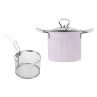 Bothyi - Olla Para Freír De 3 Litros Con Colador, Sartén De Cocina Para Freír, Fiesta, Cocina, Violeta