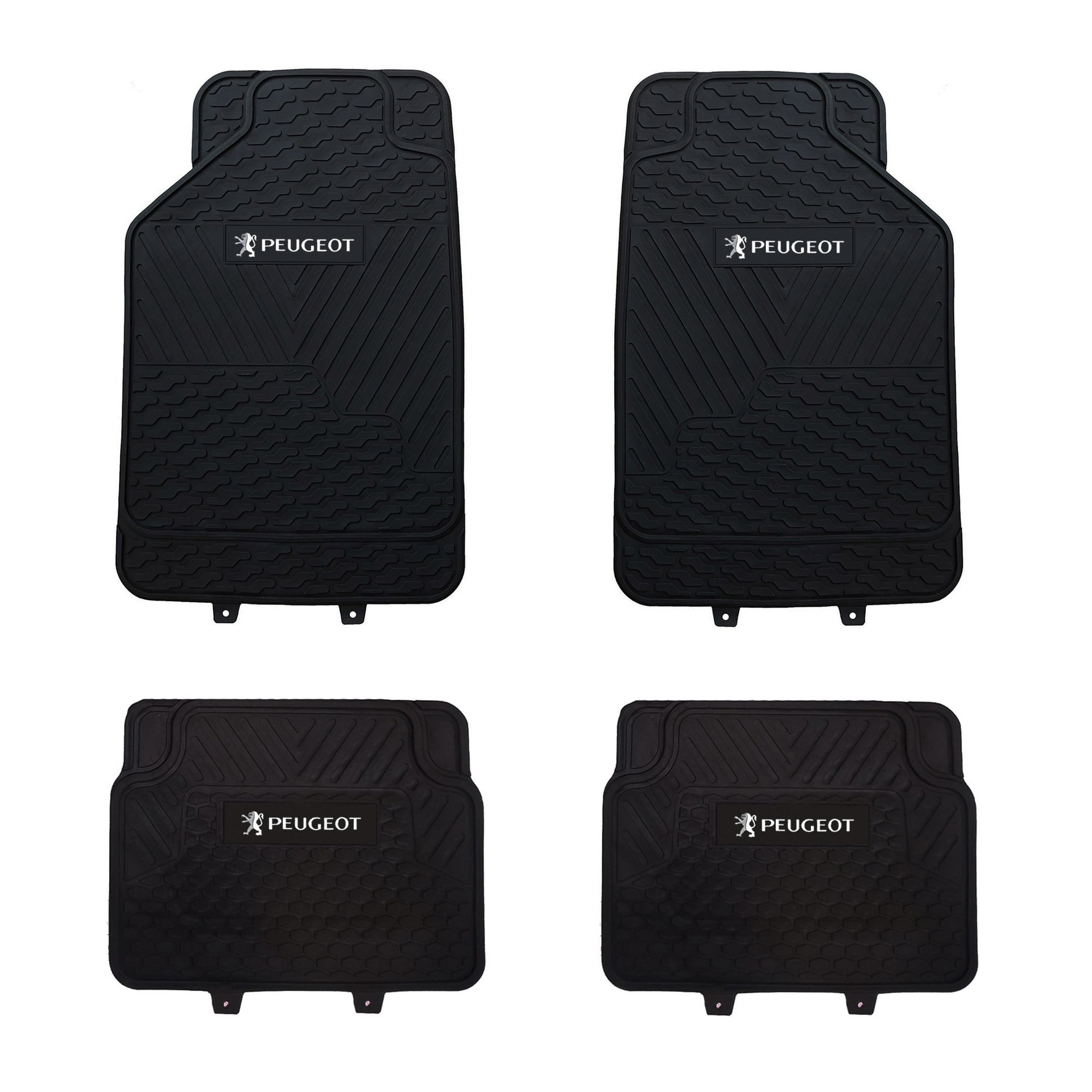 Jj Group - Pisos De Goma Marca Peugeot Para Vehículos 4 Piezas