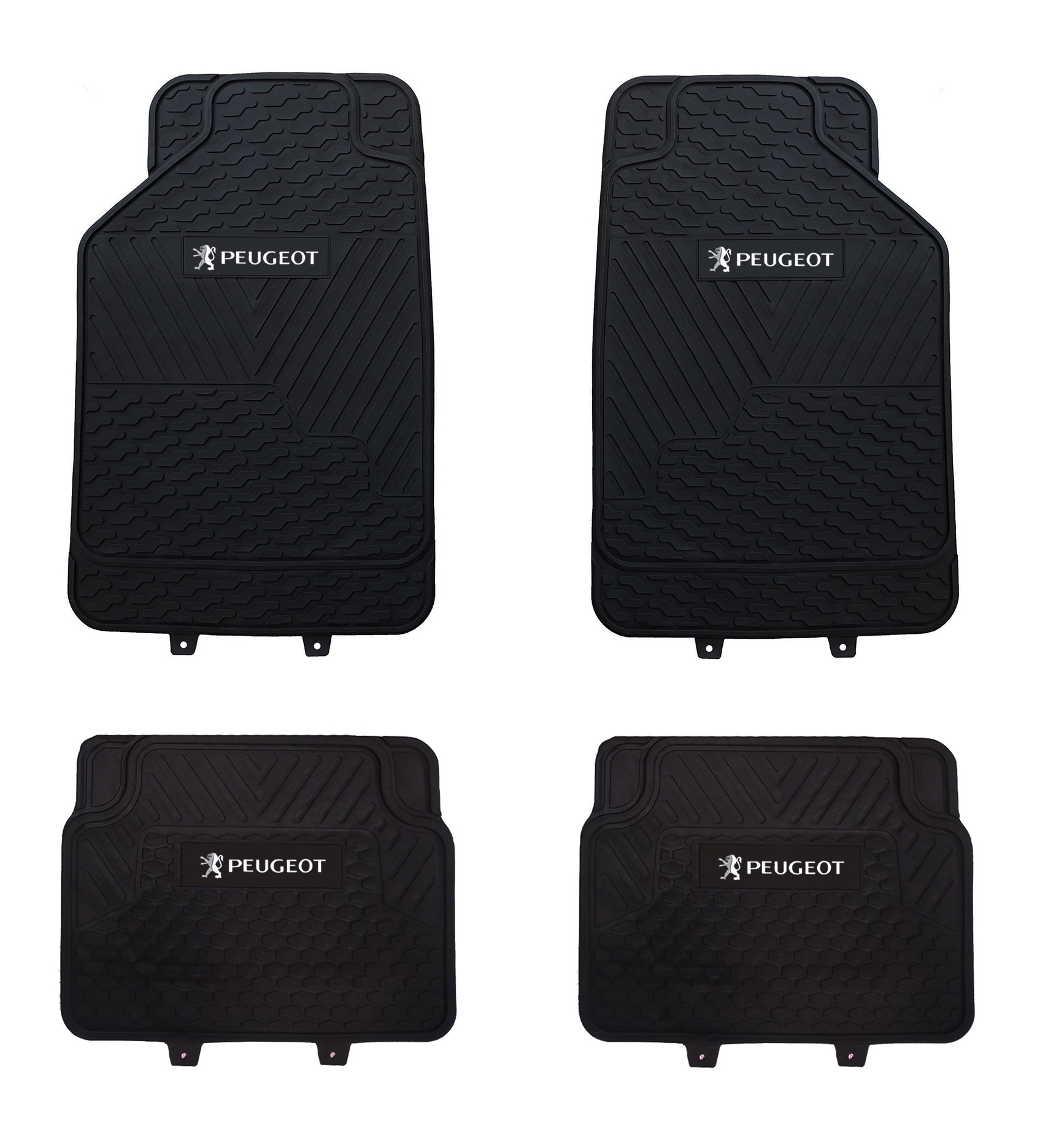Jj Group - Pisos De Goma Marca Peugeot Para Vehículos 4 Piezas
