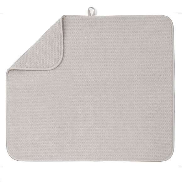 Alfombrilla para secar platos Bellemain XL de microfibra superabsorbente, color gris