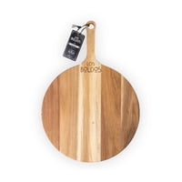 Los Boldos - Tabla Para Pizza Madera Acacia 32Cm Cocina Masas Redonda