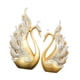 thumbnail image 4 of 2 Figuras De Cisne, Regalo único, Muñeco De Chuchería, Estatuilla De Cisne, Adorno De Animal Dorado, 4 of 5