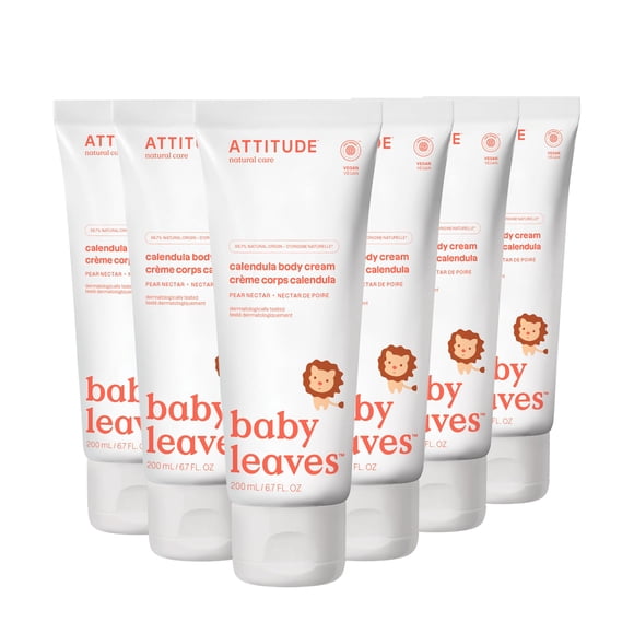 Crema Corporal ATTITUDE Baby Vegana Néctar de Pera 6×200 ml