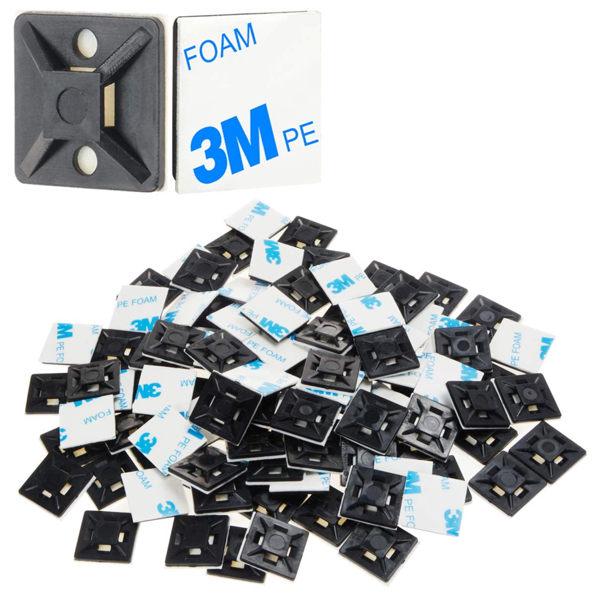 Soportes De Cierre Con Cremallera Xhf Hs-101s Negros, 100 Unidades