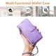 thumbnail image 3 of Funda Billetera Cremallera para Samsung Galaxy S24 Ultra 5G con Porta Tarjetas, Soporte y Correa Morado, 3 of 5