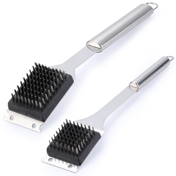Set de cepillos para parrilla Edgnb de 42 cm y 36 cm de acero inoxidable