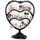 thumbnail image 1 of Soporte para pendientes, organizador de joyas de 11 pulgadas de alto, 58 ganchos, 3 niveles, para mujer, expositor de joyas, tocador, mesita de noche (negro), 1 of 5
