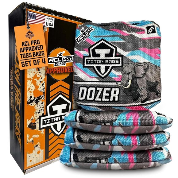 Bolsas para Cornhole WGC Titan Bags Dozer Pack de 4 - Rosa Fractal