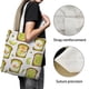 thumbnail image 3 of Toast Bread Bolso de tela con estampado de lienzo para mujer, bolsa de compras reutilizable y estética, con cremallera interior, regalo para mujer,40*40cm., 3 of 6