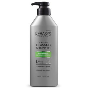 Kerasys - Shampoo Coreano Para Cuero Cabelludo Seco Y Sensible Anticaspa, Deep Cleansing Shampoo 400Ml -