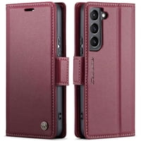 Caseme Tipo Cartera Samsung Galaxy S21 Con Cierre Magnético, Rfid, Tarjetero, Soporte, Carga Inalámbrica