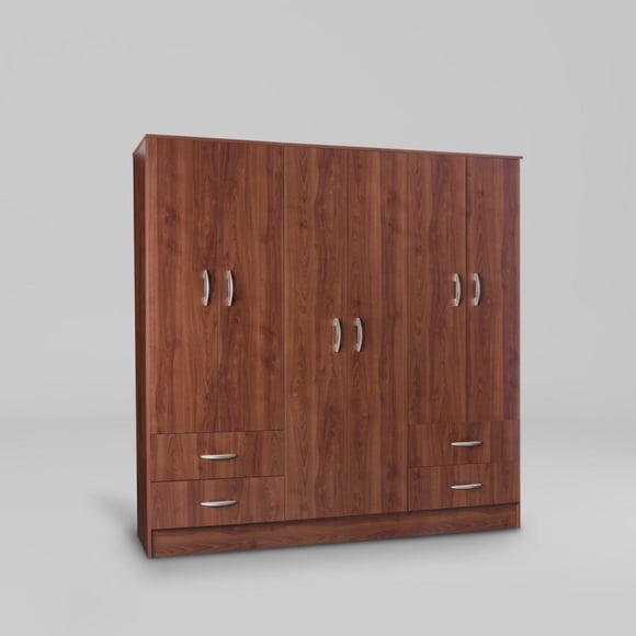 Clóset Maipo 6 Puertas 4 Cajones Cerezo