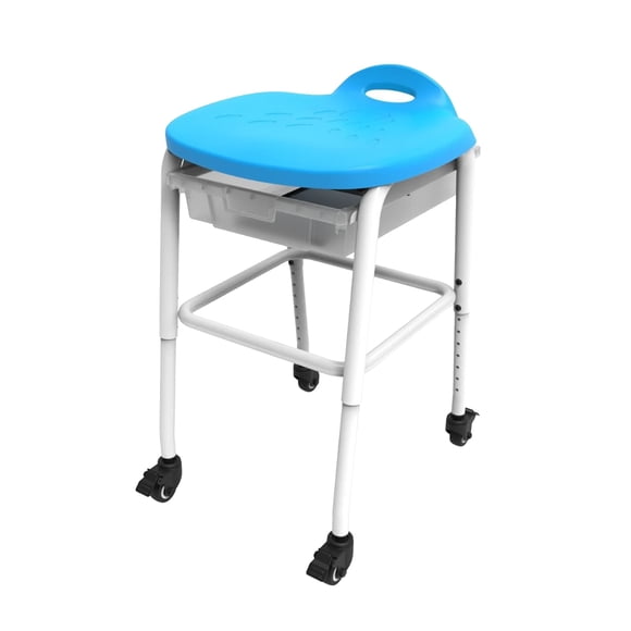 Banco de aula Luxor MBS-Stool-2 de altura ajustable con ruedas