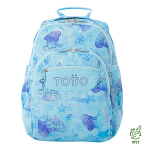 Mochila Escolar Para Niña Notebook 14"" Rayol Azul Totto