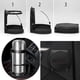 thumbnail image 3 of 2 portavasos plegables ajustables con tornillos, portavasos grandes ajustables para embarcaciones, caravanas, coches, camiones, autocaravanas y furgonetas. (Negro), 3 of 7