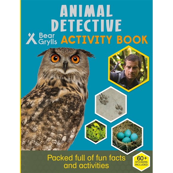 Libro de actividades con pegatinas Bear Grylls – Detective de animales