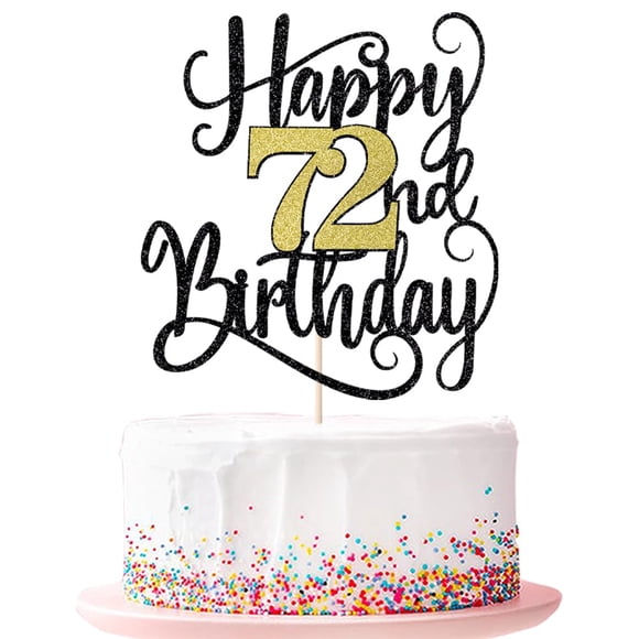 Decoración para pastel Ruscalin Happy 72nd Birthday