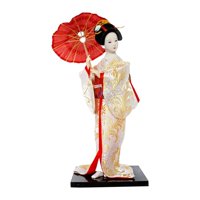 Bothyi - Decoración De Estante De Muñecas De Kimono Artesanal De Geisha Japonesa De 12 Pulgadas