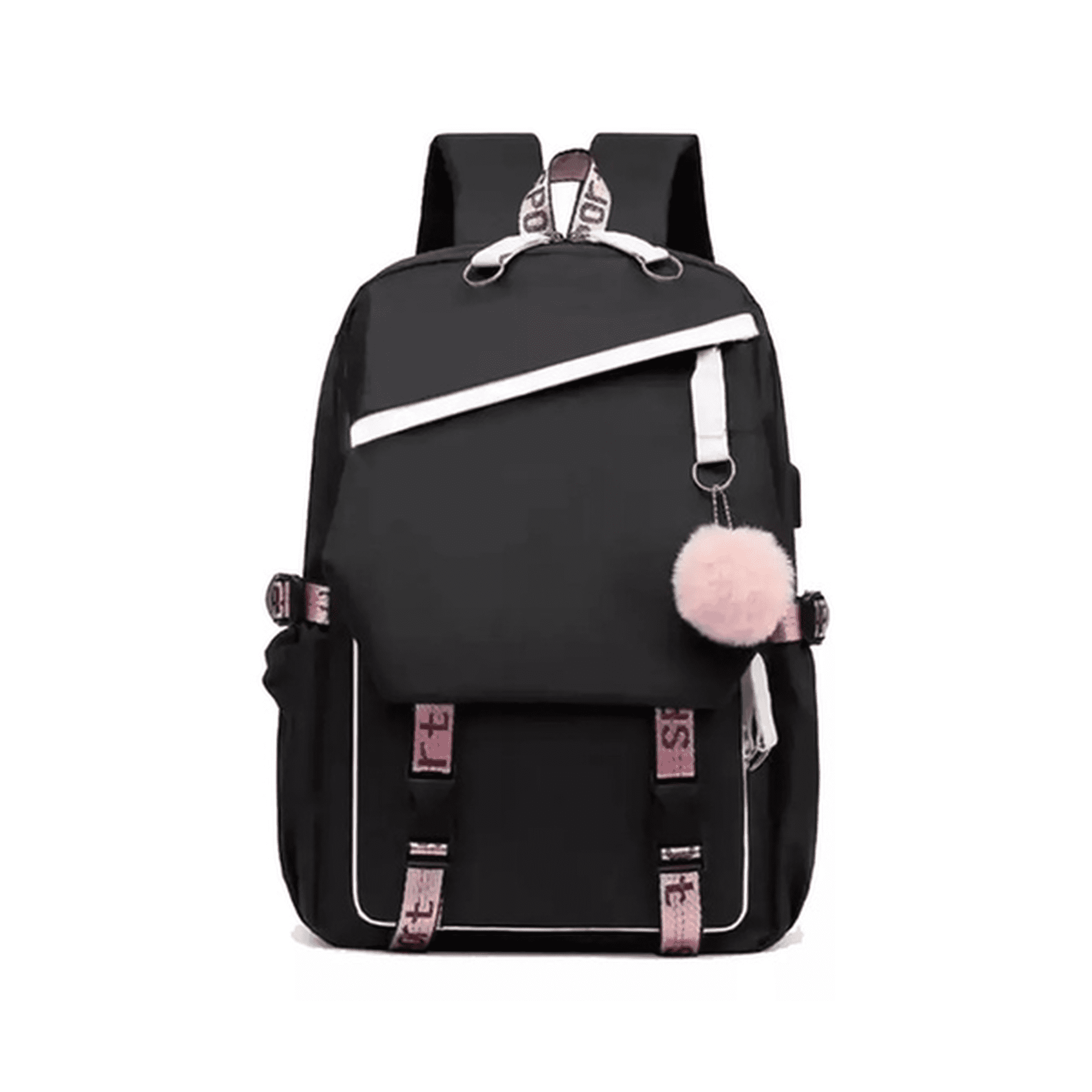 Genérico - Mochila Urbana Escolar Con Interfaz Usb Auxiliar Color Negro