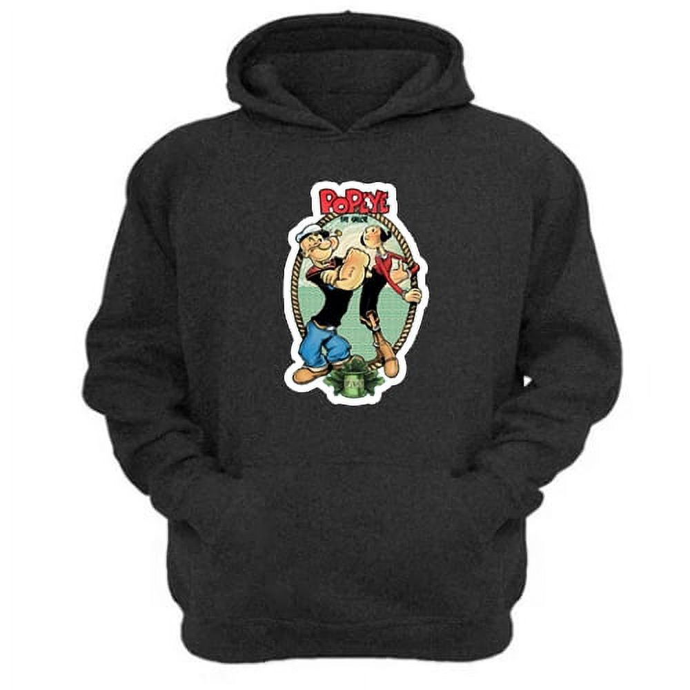 Genérico - Polerón Canguro Popeye Gris Oscuro Talla M Unisex