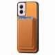 thumbnail image 4 of Funda de Cuero Magnética con Tarjetero para Motorola Moto G Power 2024 Cubierta Delgada Amarillo, 4 of 5