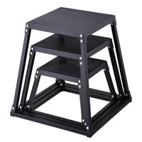 Caja Pliométrica Con Plataforma Vevor 30/45/60/75 Cm, Acero Negro