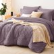 thumbnail image 1 of Conjunto de ropa de cama CozyLux Full 7 piezas – Púrpura polvo con tejido seersucker, 1 of 9