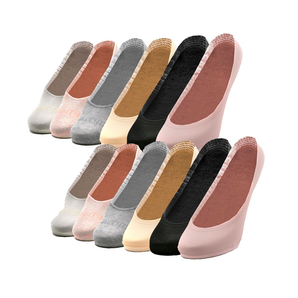 Giovacchino - Pack De 12 Calcetines Invisible Algodón Mujer