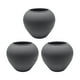 thumbnail image 1 of Set 3 Maceteros Plastico Redondo Ovalado Moderno Textura S gris, 1 of 9