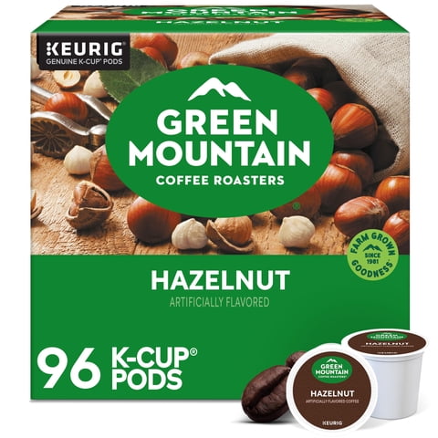 Green Mountain Coffee Roasters - Cápsulas K-Cup De Café Green Mountain Con Avellana, Tostado Claro, Paquete De 96