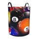 thumbnail image 2 of Billar Cesta de lavandería de gran capacidad redonda con asa, bolsa para ropa sucia plegable, almacenamiento para dormitorio, baño y lavadero 44x35 cm, 2 of 6