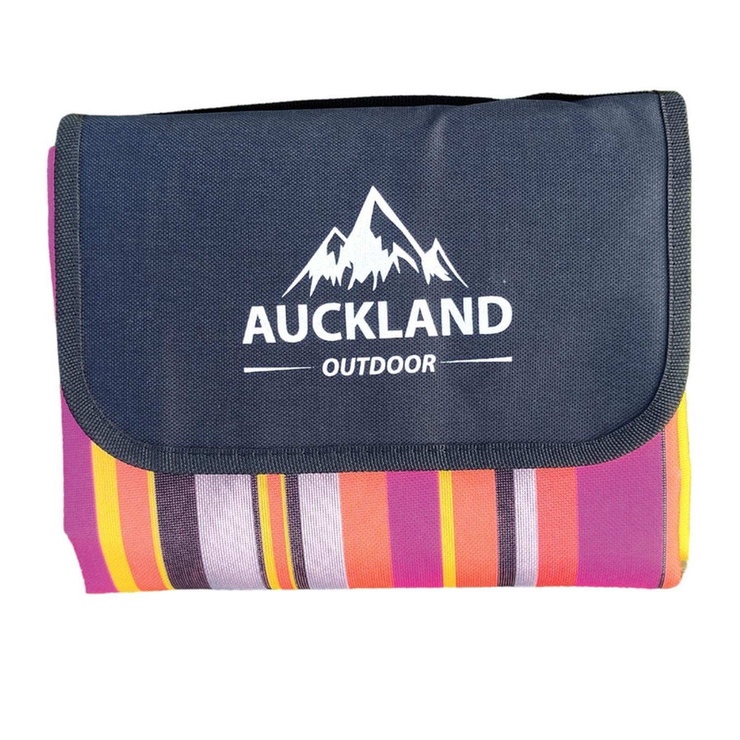 Auckland Outdoor - Manta Picnic Impermeable Rayas Fucsia 150x180 Camping Playa